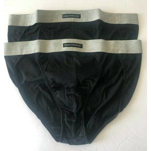 Delta Men's 2 pc Underwear Panties Tanga Cotton Black Sz L